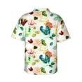 thumbnail image 3 of Daiia Floral Vintage Hawaiian Shirt for Men Gentle Cotton Regular Short Sleeve Casual-Large, 3 of 9