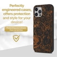thumbnail image 2 of Case Yard Wooden Case for iPhone-12/12-Pro Soft TPU Silicone cover Slim Fit Shockproof Wood Protective Phone Cover for Girls Boys Men and Women Supports Wireless Charging Vintage Sea Design, 2 of 7