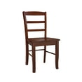 thumbnail image 3 of Set of Two Solid Wood Madrid Ladderback Chairs in Espresso, 3 of 9