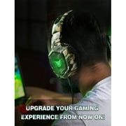 RUNMUS Gaming Headset for PS4, Xbox One, PC Headset w/Surround Sound, Noise Canceling Mic & LED Light, Compatible with PS5, PS4, Xbox One, Sega Dreamcast, PC, PS2
