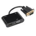 thumbnail image 2 of Adaptador VGA a HDMI, convertidor de potencia 3 en 1, compatible con TV, proyector y pantallas con audio para portátil, color negro., 2 of 14