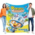 thumbnail image 1 of Pororo el Pequeño Pingüino anti-pilling, suave, ligera, esponjosa y acogedora de lujo para hogar y cocina – Perfecta para niños y adultos,120X80cm, 1 of 6