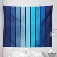 thumbnail image 1 of Navy Tapestry, Plaques in Marine Tones Border Lines Sketchy Details Print Image, Fabric Wall Hanging Decor for Bedroom Living Room Dorm, 5 Sizes, Dark Blue and Pale Blue, by Ambesonne, 1 of 1