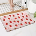 thumbnail image 4 of Strawberry Plants Fruit Flower Bow Bathroom Rugs Mat,Non Slip Microfiber Bathroom Rug,Rubber Backing,Soft Bathroom Mats for Bathroom Floor,Tub and Shower,17x27in(43x68cm), 4 of 5