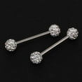 thumbnail image 3 of 8 Piezas 1,6 Mm 1,8 Mm de material acero Inoxidable de Cristal Acrílico Barbell Labret de Oreja - Plata 1 Mixta Fernando Barbell tragus de acero inoxidable, 3 of 8