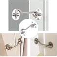 thumbnail image 5 of Gancho de cabina de 2 piezas, gancho de pestillo de puerta, cerradura de gancho de puerta de acero inoxidable plateado, con tornillos de montaje, para ventana (15 cm) Sincero Electrónica, 5 of 5