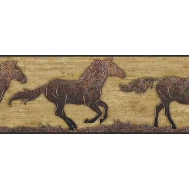 878577 Horse Silhouette Wallpaper Border