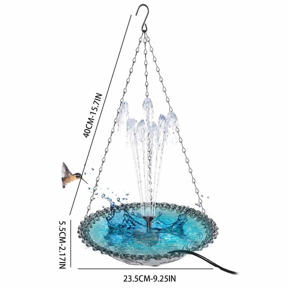 Upgraded 2025 Outdoor Garden Garden Floating Hanging Feeder Birdbath U