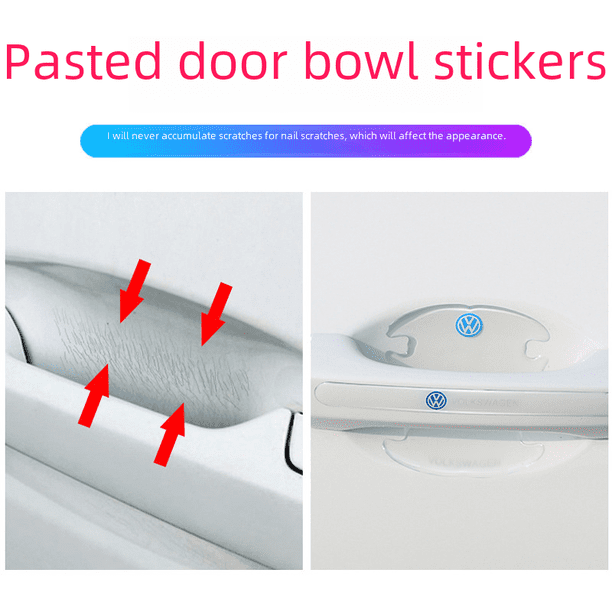 Película protectora para manija de puerta de automóvil, pegatina protectora invisible transparente de dibujos animados, pegatina para manija de puerta de automóvil, pegatina a prueba de arañazos y