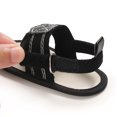 thumbnail image 6 of Floleo Unisex Baby Striped Thong Sandals Infant Soft Non-Slip Sole Shoes Adjustable Ankle Strap Pre-Walkers Summer Casual Newborn Footwear(Black,0-3Months), 6 of 9