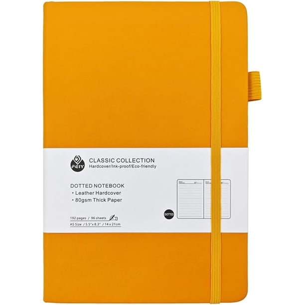 Cuaderno Horizontal con Banda Elástica A5, Cuaderno de Piel Sintética para Oficina de Negocios, Azul Azul