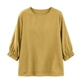 thumbnail image 4 of Sexlip Women's Top Comfortable Wear Everyday Versatile Wear Easy Care Fabric Fashion Forward Modern Style Classic Design Yellow XL, 4 of 7