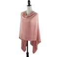 thumbnail image 3 of Styles I Love Women Ultra Soft Knit Poncho Sweater Pullover Cardigan Lightweight Wrap Topper for All Season (Pink), 3 of 7
