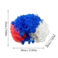 thumbnail image 2 of 2026 Soccer Sport Fan Wig Mardi Gras Synthetic Wig Carnival Curly Red Green White Flag Colored Wig Hair Breathable Soccer Fans Support Wig for Gift Party Supplies Comfortable(I), 2 of 4