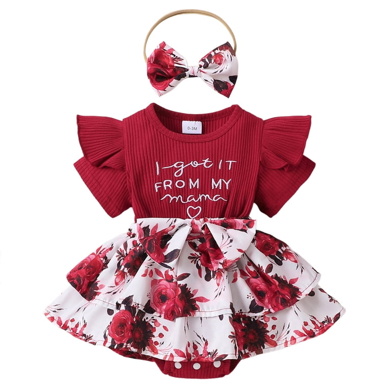 newborn sequin dress Gubotare Baby Sequin Dress Newborn Baby Boys Girls Clothes Cute Funny Romper Rompers Newborn Baby Coming Home Outfit 0 3 6 9 12 18 24 Months (Red,6-9