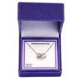 thumbnail image 4 of Women's Adult Fine Silver Plated Ring Double Necklace Set with Simulated Diamonds, 4 of 6