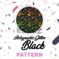 thumbnail image 2 of Essmo™ Holographic Glitter Black Heat Transfer Vinyl HTV T-Shirt 20" Iron Press SP09 20"x24", 2 of 6