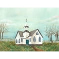 thumbnail image 2 of Moore, Regina 24x19 White Modern Wood Framed Museum Art Print Titled - Country Church III, 2 of 4