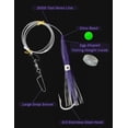 thumbnail image 2 of BLUEWING Fishing Spreader Bar Main Line Replacement with 9in Bulb Squids Mono Nylon Line for Wahoo Tuna Marlin Mahi Mahi, Black/Purple, 2 of 8