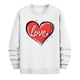 thumbnail image 4 of Ceisia Men's Regular-Fit Crew-Neck Heart-Letter Printed Casual Sweatshirt Gift, 4 of 6