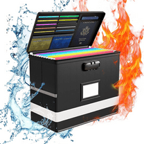 1 Pack Fireproof Document Box With Lock, Portable File Safe Box Fireproof Waterproof For Letter Files, Collapsible Fireproof File Box With Handle Black