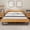 Queen Size, variant on LHKJ Queen Pine Wood Bed Frame, Natural and Black