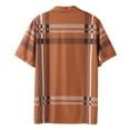 thumbnail image 5 of MQLKF Mens Printed Checked Striped Shirt Zipper Sport Shirt Short Sleeve Top Stylish Comfortable Breathable Handsome Men's Polo Shirt, 5 of 6