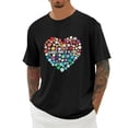 thumbnail image 2 of Wxolcjlv Men's T-Shirts Neurodiversity Awareness Graphic Printed Crewneck Short Sleeve Tee Tops Unisex Summer Casual Support T Shirts, 2 of 4