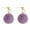 Purple, variant on Women Winter Pom Pom Ball Drop Pendant Charm Stud Earrings