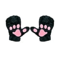 thumbnail image 4 of Guantes de Cosplay para Mujeres y Niñas Salvador Guantes de Felpa Suaves Invierno Cálidos G Negro, 4 of 9