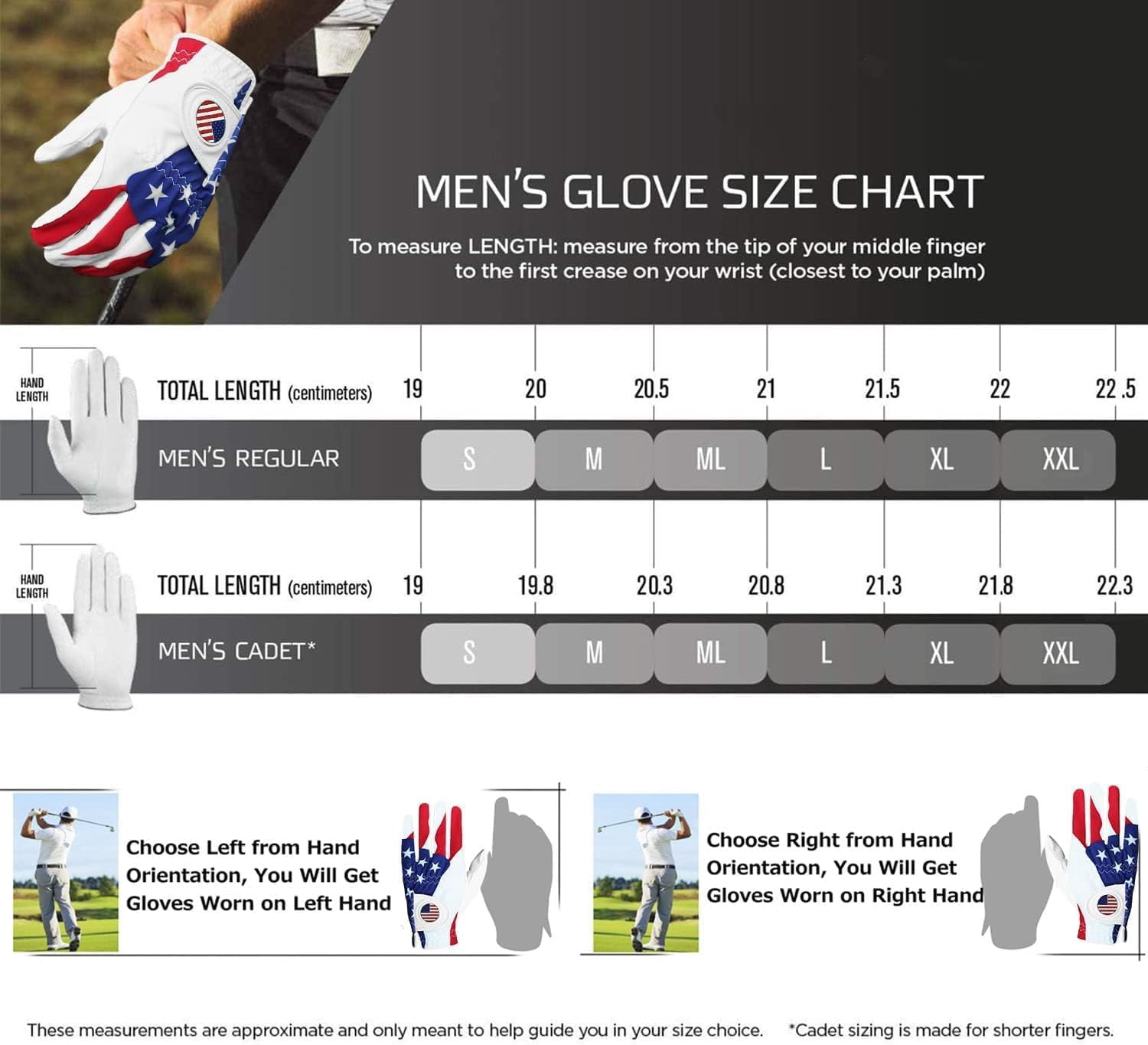 Golf Gloves Men Right Left Handed Golfer Left Right Hand with Ball Marker 3 Pack Leather Breathable Comfortable Weathersof Grip Size Small Medium ML Large XL