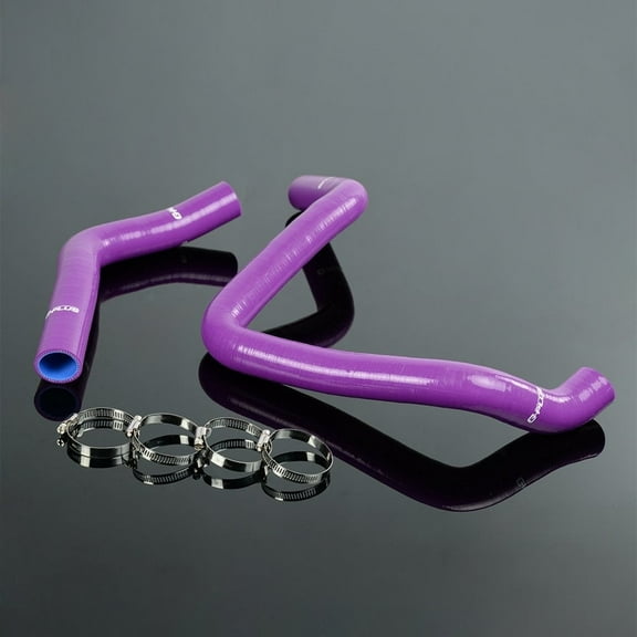 PIT66 Silicone Radiator Hose Kit,Fit for Honda Civic Ek4/9 Type-R Dc2 Dohc B16a/B B18c Purple with Clamps