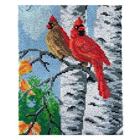 Rug Making Latch Hooking Kit | Two Cardinals (58x85cm) - Walmart.ca