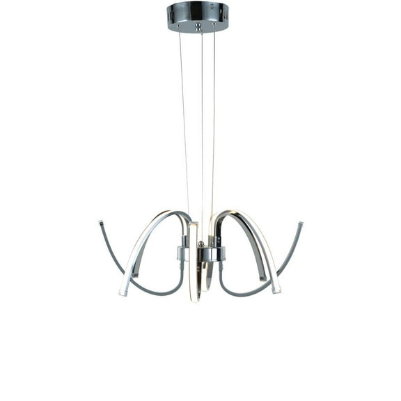 Bethel International LED Chandelier Chrome Aluminum