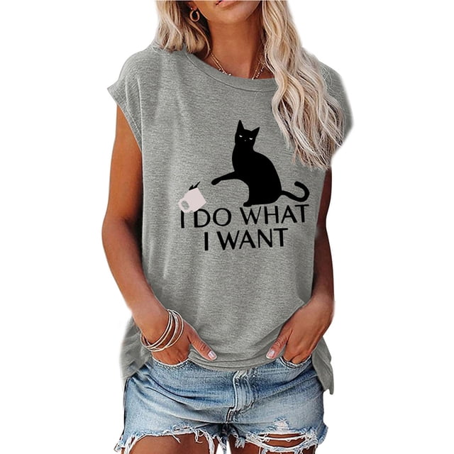 CHGBMOK Débardeurs Grande Taille pour Femmes Mode T-Shirts Imprimés Amples Col Rond Manches Courtes Décontractées Tops d'Été Plage en Solde