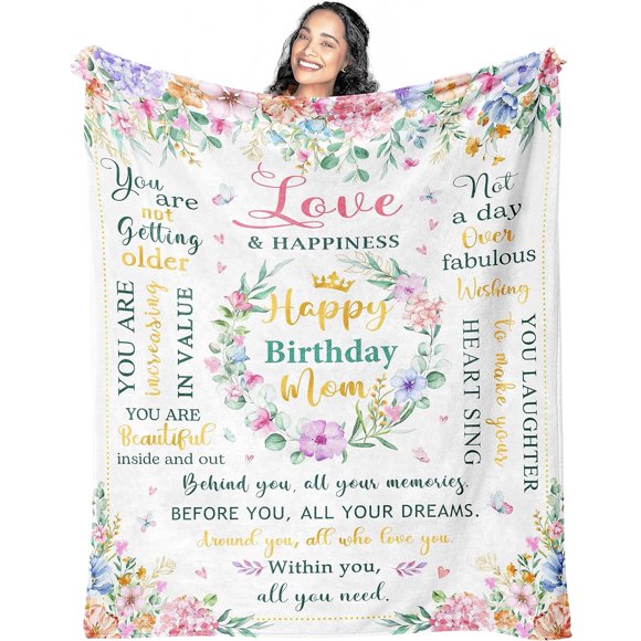 LHSHID Birthday Gifts for Women Blanket January Birthday Gifts for Women Mom Girls Daughter Wife Best Friend Birthday Gifts Gifts for Women Birthday Unique Friend Birthday Gift for Women 50x60in