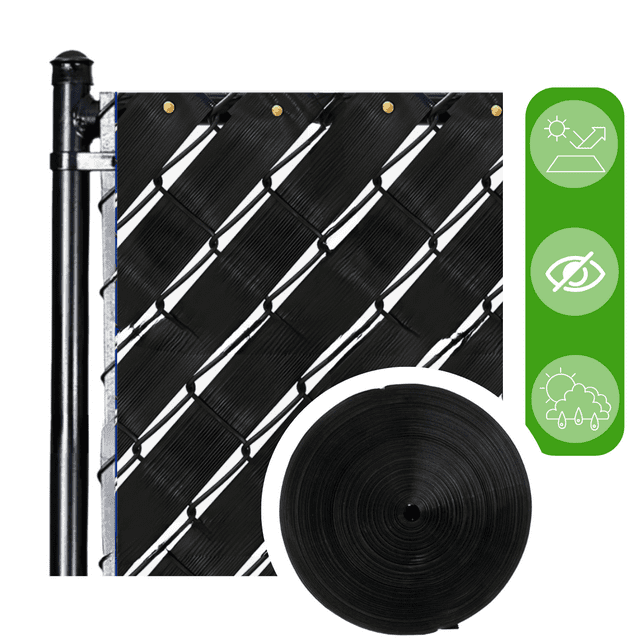 Cinta Rompevientos Plástica Para Malla Ciclónica Rollo 10 m2 Negro INMATMEX Cinta Rompevientos 10 m2 Negro