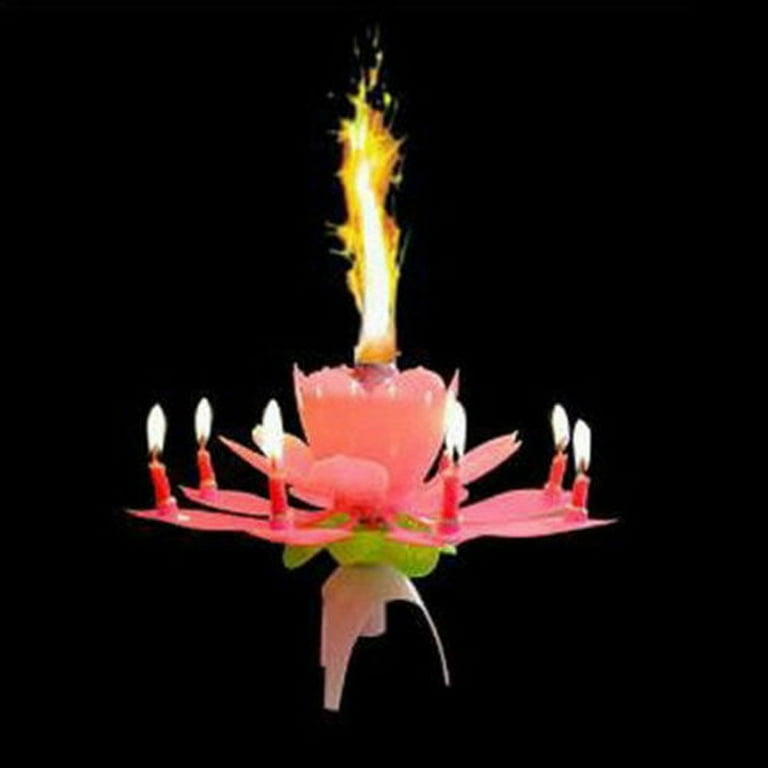 Amazing Musical Flower Music Candles Lotus Flower Candle Birthday Candles  Romantic Gift