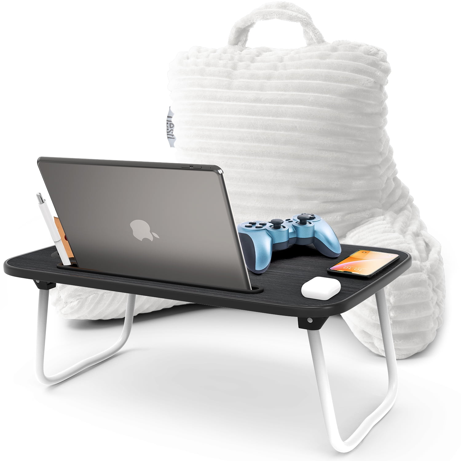 Nestl Reading Pillow Bonus Portable Lap Desk Stand for Laptop 19x11