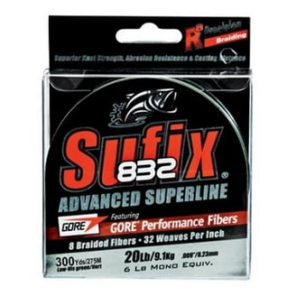 Sufix Advanced Superline 832 Braid 6 lb Hi-Vis Yellow 300 yd