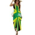 thumbnail image 2 of Jamaican, Jamaica Womens Night Club Maxi Dress V Neck Sleeveless Bohemia Long Dresses, 2 of 9