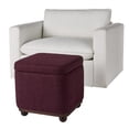 thumbnail image 4 of Better Homes & Gardens Ambrose Storage Ottoman, Linen Merlot, 4 of 6
