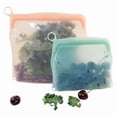 thumbnail image 3 of Bolsas de almacenamiento reutilizables de silicona de grado alimenticio con cierre hermético a prueba de fugas – Bolsas de 500 ml para conservar alimentos, frutas, verduras, aperitivos y prepara, 3 of 5