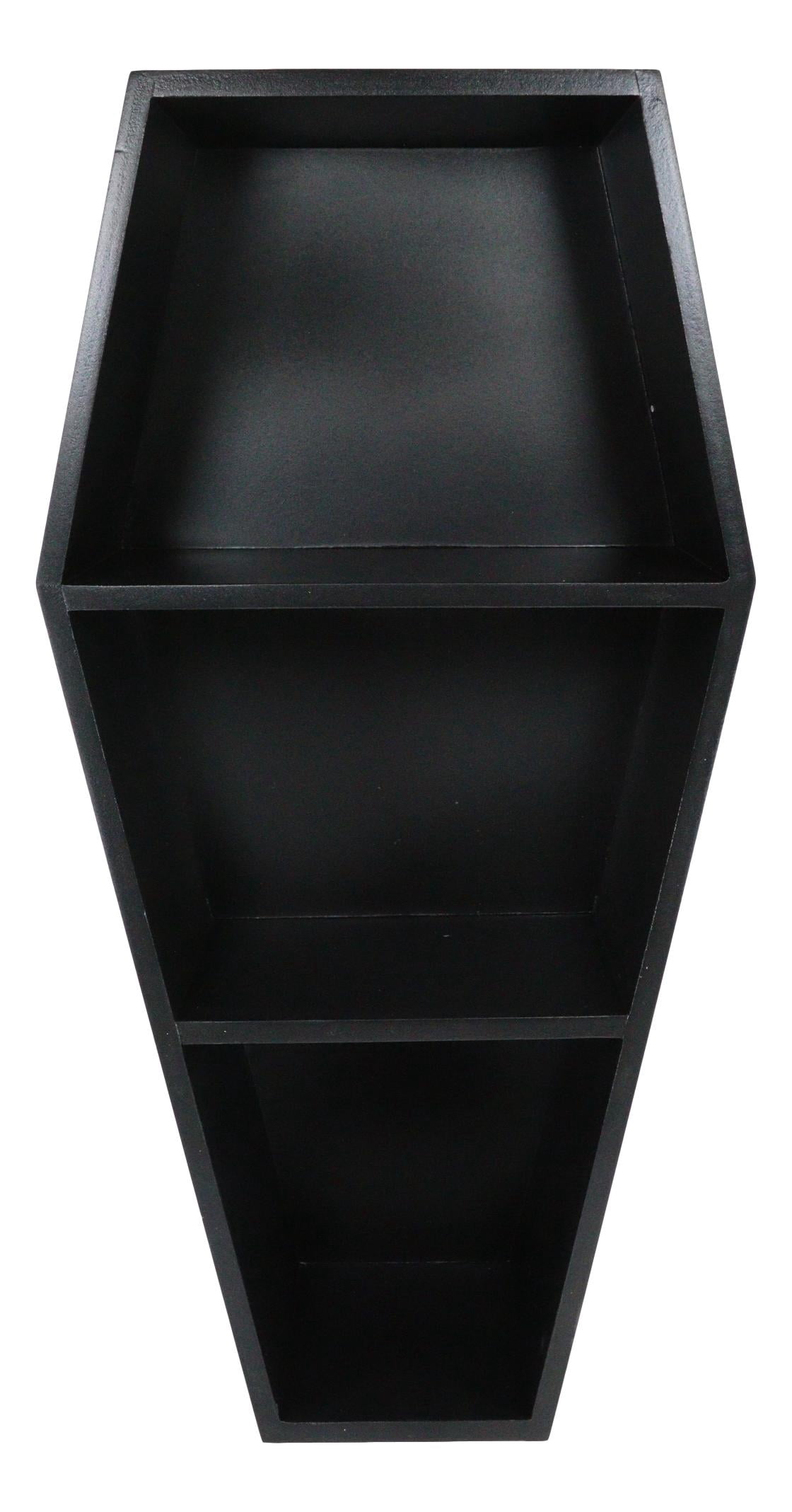 Ebros Gift 4.75” x 19.5” Black Coffin Floating Shelf