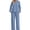07 Denim Blue, variant on Cueply Lounge Sets for Women 2 Piece Outfits Sweatsuits Set Long Sleeve Wide Leg Pants with Pockets