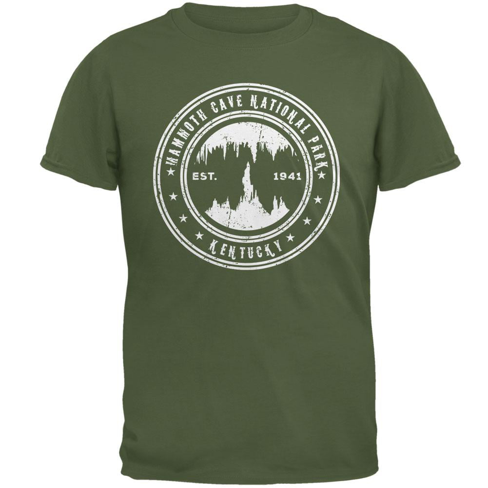 Old Glory - Mammoth Cave National Park Mens T Shirt Military Green LG