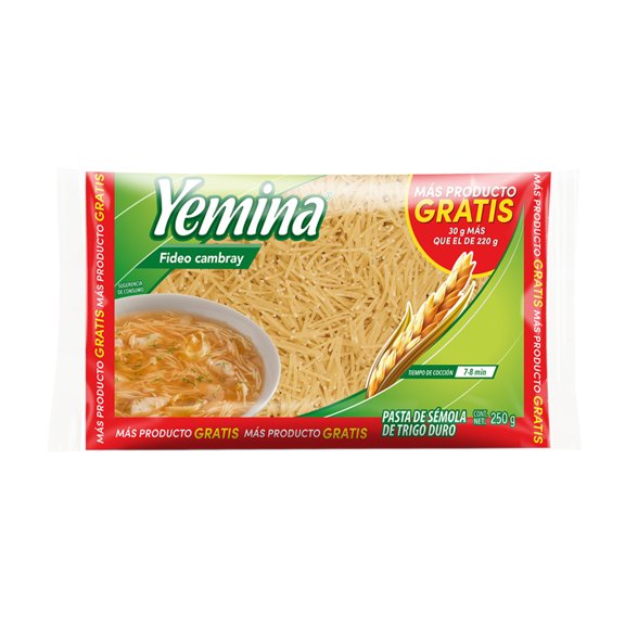 Sopa de fideo cambray Yemina 250 gr