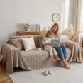thumbnail image 6 of CJC Couch Cover for Pets, Sofa Slipcover for 2 Cushion Couch Sectional L Shape Sofa Cover, Dog & Kids Protective Throw Cover (Khaki, 71" x 150"), 6 of 12