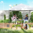 thumbnail image 6 of Outsunny 10 x 10 ft Pop Up Canopy Tent with One Push Setup, Easy Setup Outdoor Portable Instant Canopy Shelter w/ Roller Bag, Sandbags, White, 6 of 9