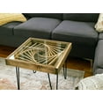 thumbnail image 2 of Rotating Geometric Vortex - End Table  Coffee Table with Rustic Wood Frame, 2 of 4
